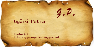 Gyürü Petra névjegykártya