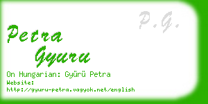 petra gyuru business card