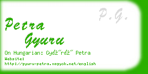 petra gyuru business card